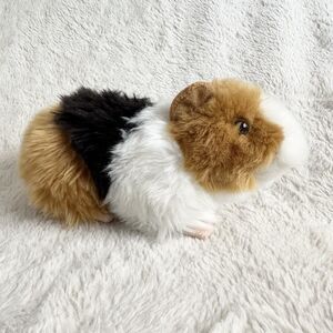 Teddy Hermann Tri Colored Guinea Pig Realistic 7” Stuffed Animal Toy Rodent
